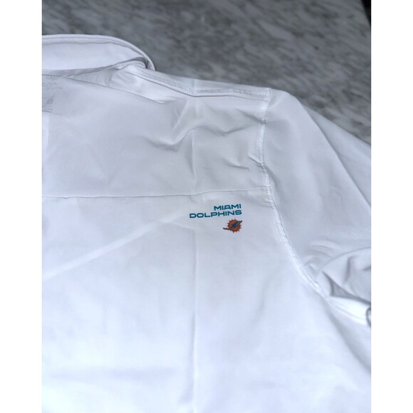 NIke NFL Miami Dolphins Dri Fit On Field polo shirt white men Large CW8356 100 - Picture 10 of 12